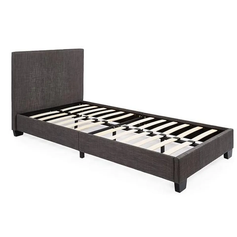 BOXED RILEY FABRIC SINGLE BED FRAME - COLLECTION ONLY