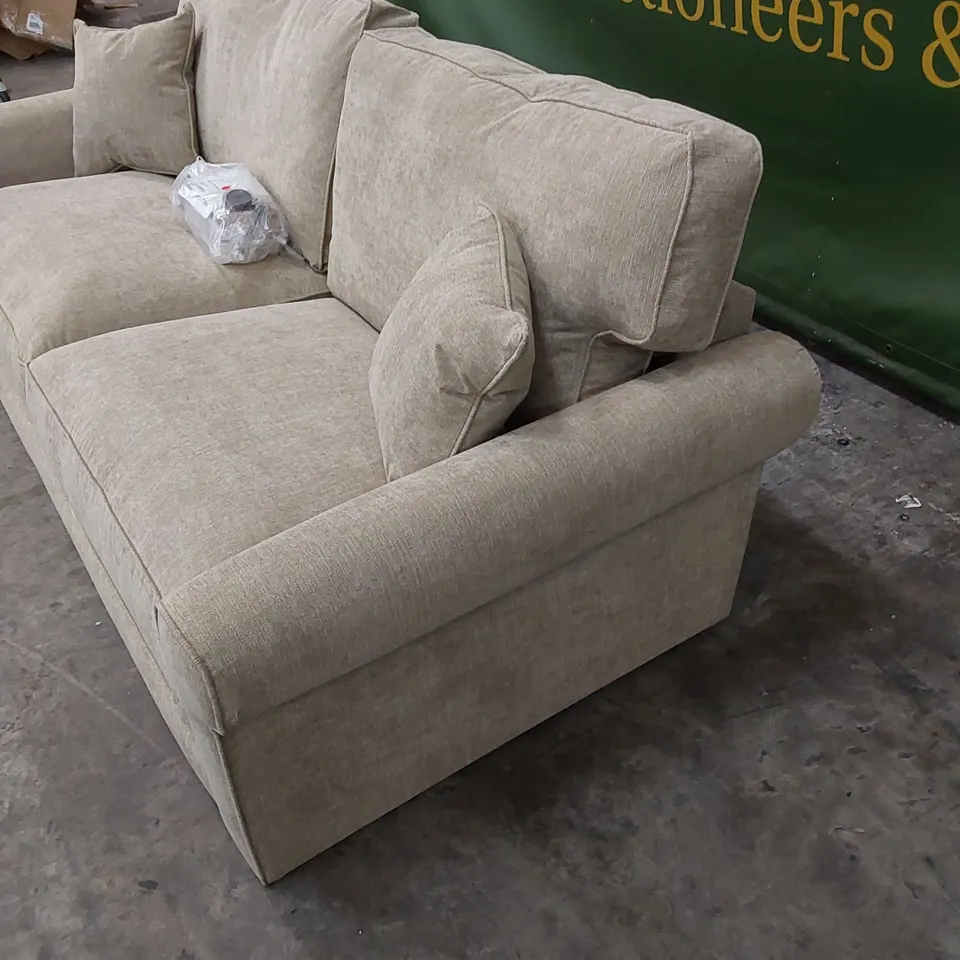 DESIGNER WILLIAM FABRIC UPHOLSTERED 3 SEATER SOFA