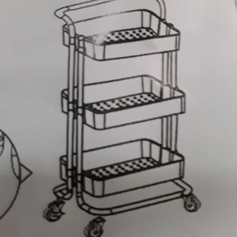 BOXED PLASTIC STORAGE SELF ON WHEELS BLACK (1 BOX)