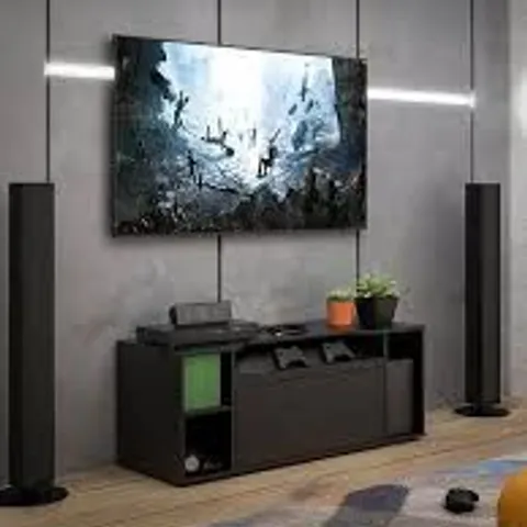 DYLAN WALL MOUNTED MEDIA/GAMING UNIT - BLACK - COLLECTION ONLY 