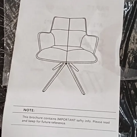 BOXED DINING CHAIRS (SET OF 2) - ORANGE/BLACK LEGS (1 BOX)