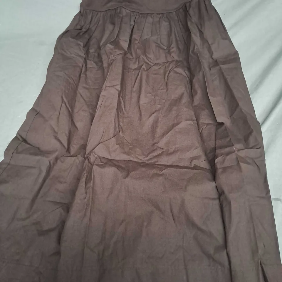 ALBARAY WOVEN MX SKIRT IN BROWN - SIZE 8