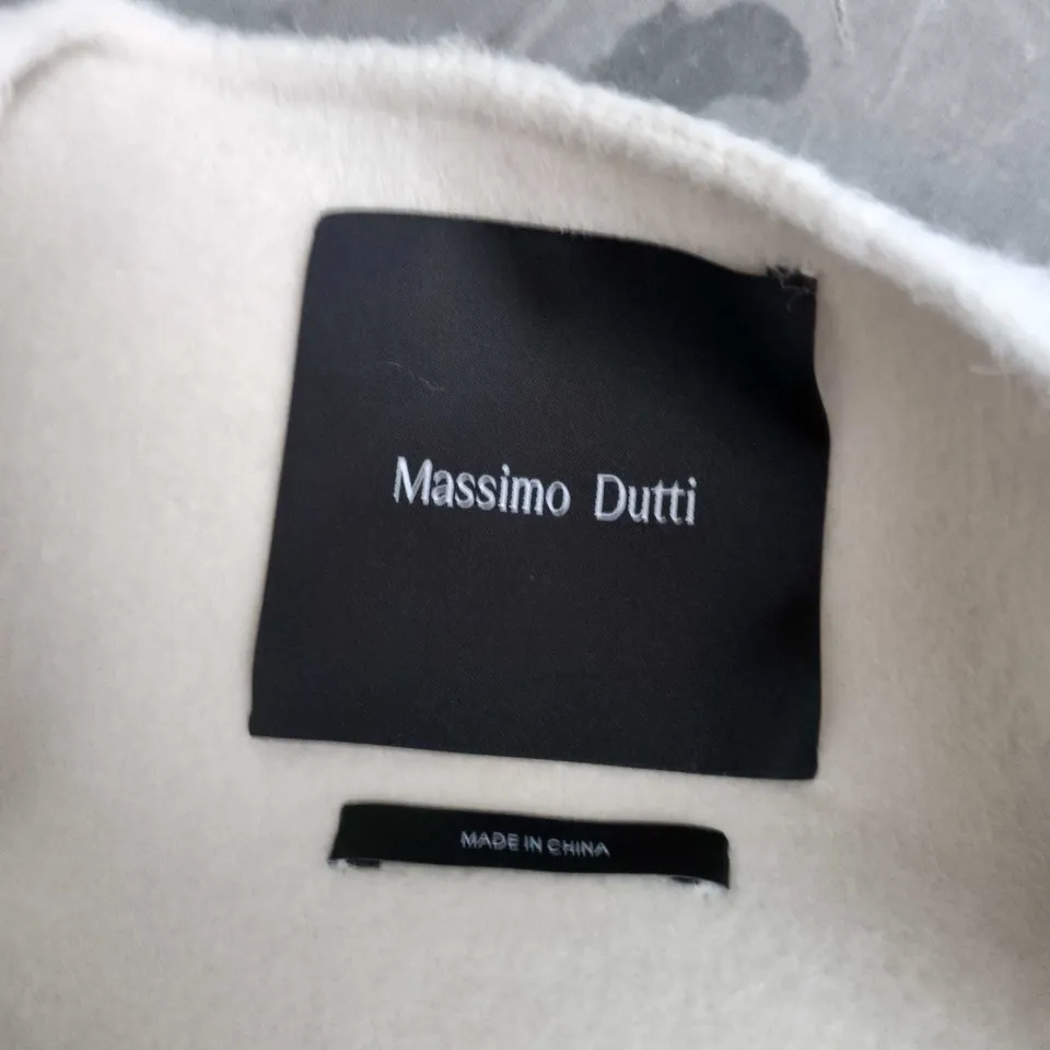 MASSIMO DUTTI BEIGE WOOL-BLEND COAT – WOMEN'S – SIZE S