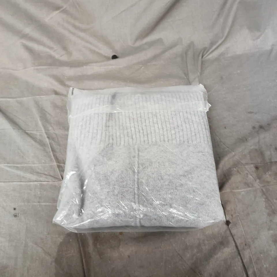 HUSH LONGLINE MERINO WOOL JUMPER – MID GREY MARL, UK L/XL