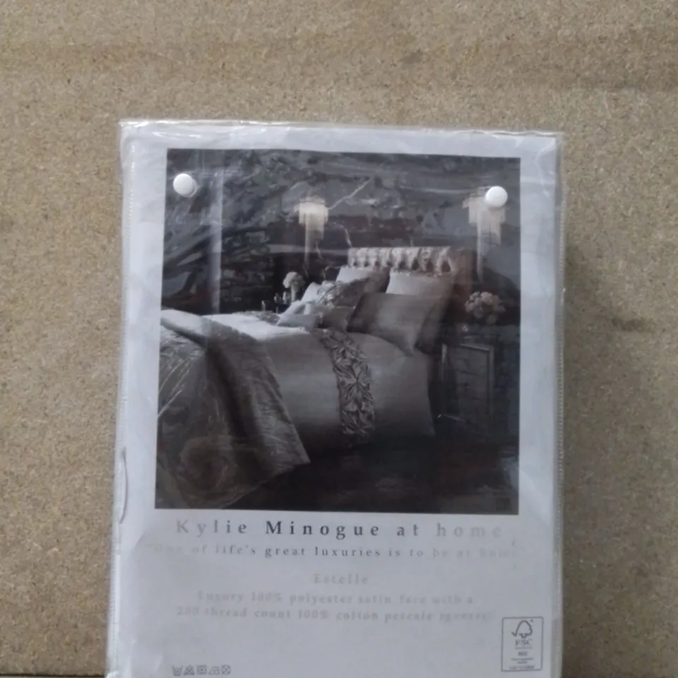 BRAND NEW KYLIE MINOGUE AT HOME DOUBLE DUVET COVER SET - BEIGE