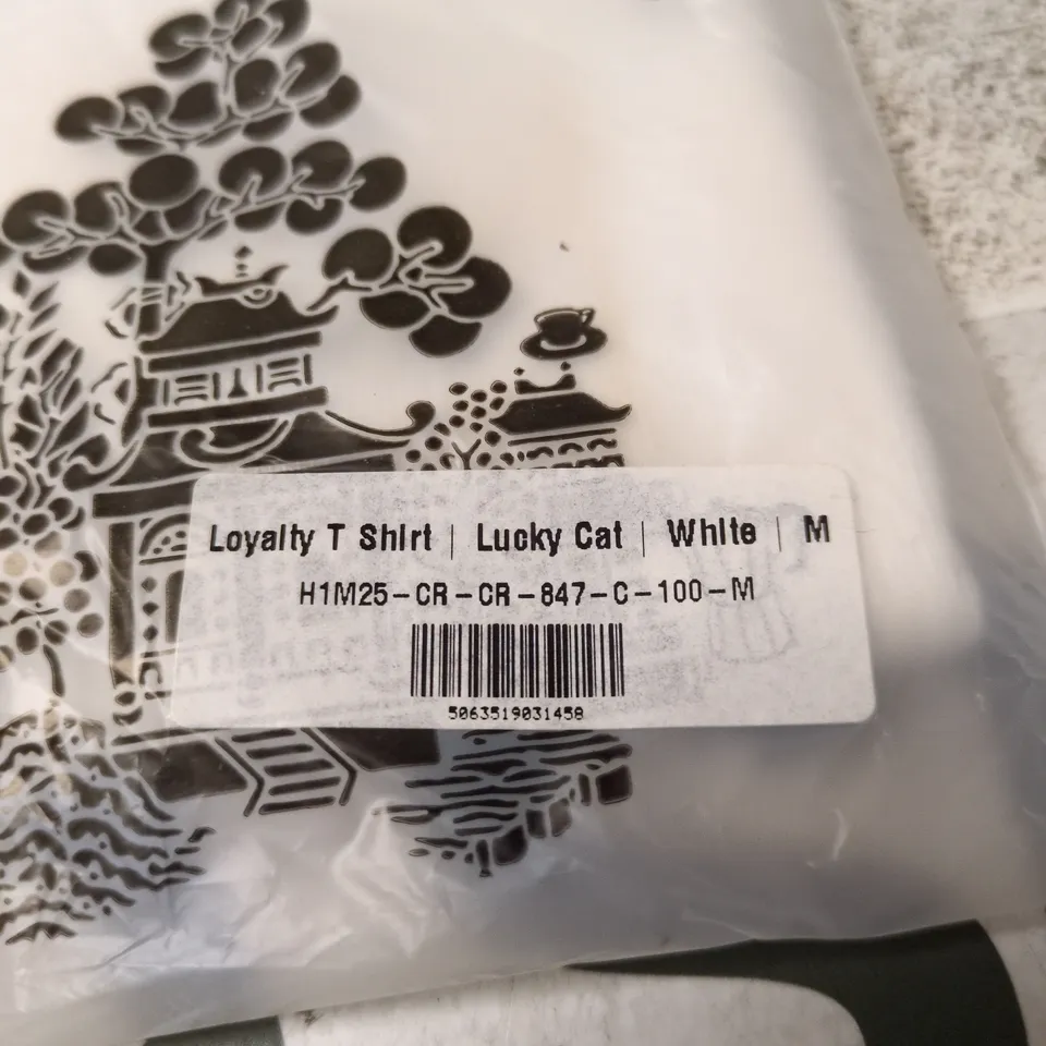 PERCIVAL LOYALTY T‑SHIRT BY LUCKY CAT – WHITE – UK M