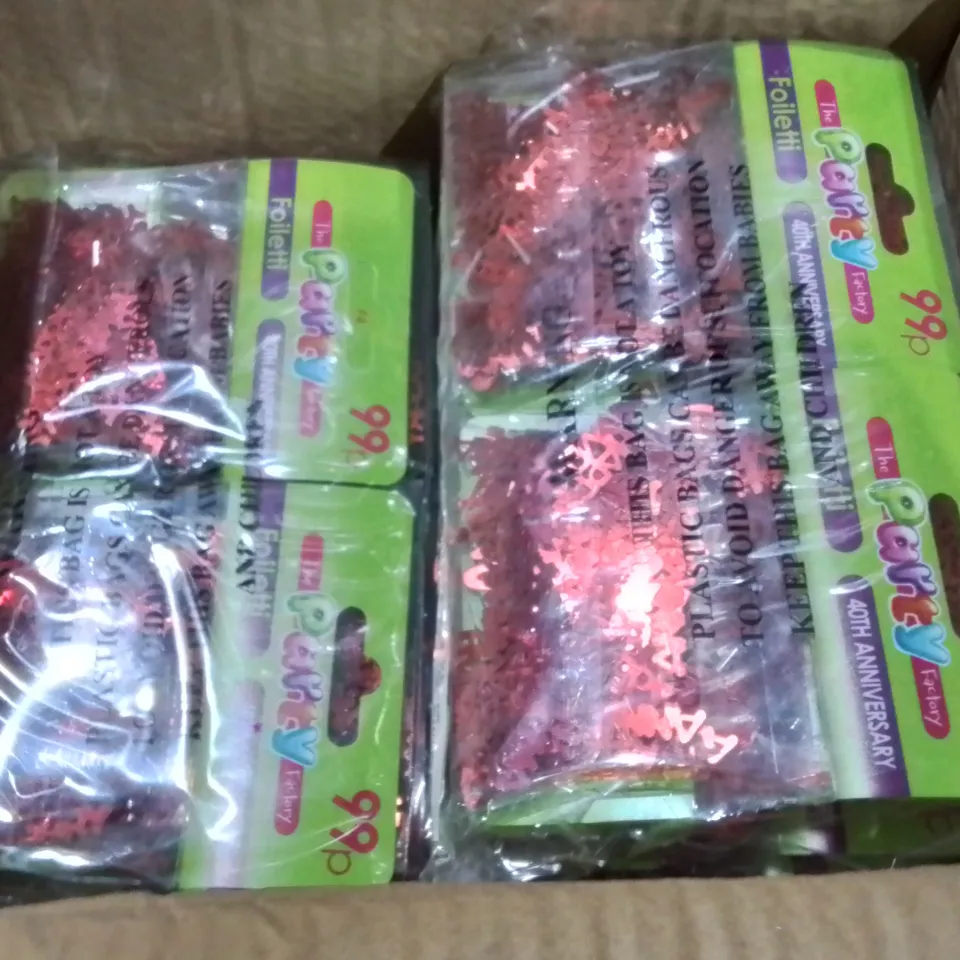 LOT OF 132 BRAND NEW 14G PACKS OF 40TH ANNIVERSARY CONFETTI 