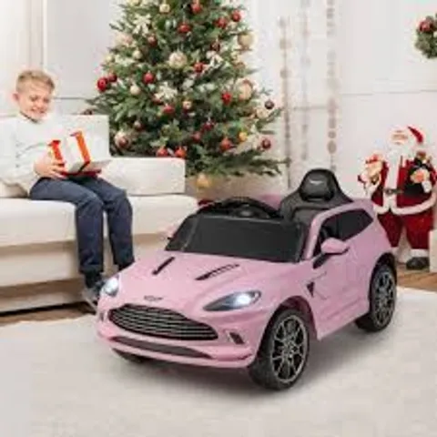 BOXED 12V KIDS RIDE ON VEHICLE ASTON MARTIN LICENSED WITH MUSIC AND HORN