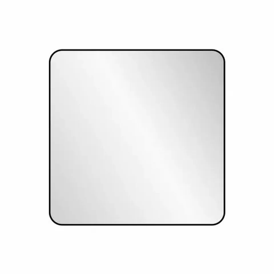 BOXED NIELSEN RIENZA METAL SQUARE WALL MIRROR, BLACK, 60CM