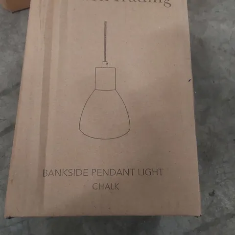 BOXED BANKSIDE PENDANT LIGHT - CHALK
