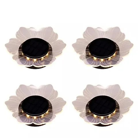 GARDEN REFLECTIONS SET OF 4 SOLAR ACRYLIC FLOWER LIGHTS