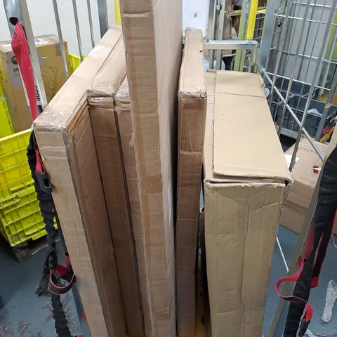 CAGE OF 5 ASSORTED BOXED DAMAGED MIRRORS IN VARIOUS SIZES AND STYLES - COLLECTION ONLY
