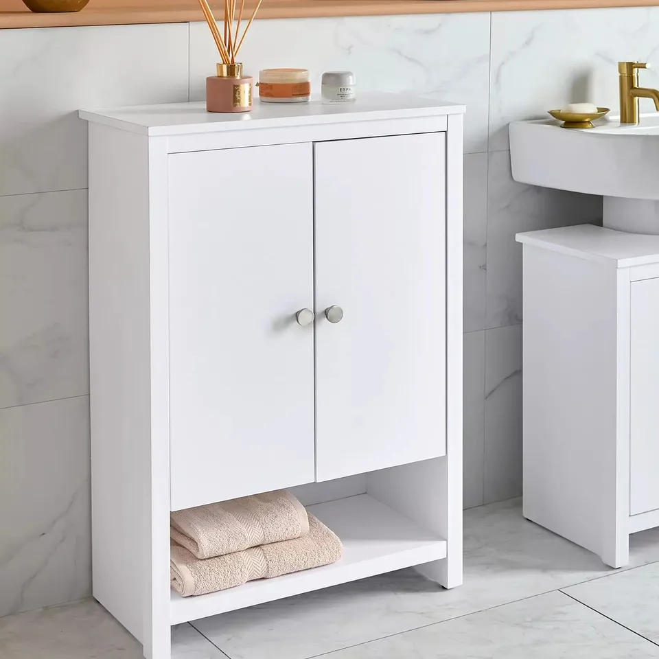 BRAMFORD LOW BATHROOM  CABINET - WHITE