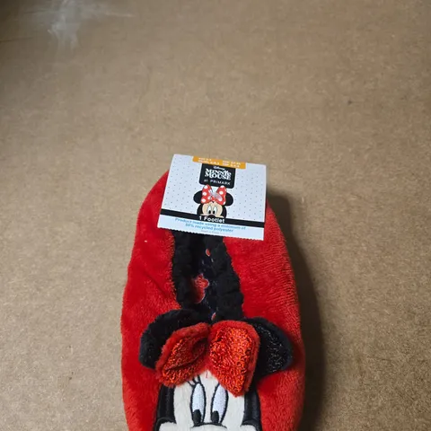 DISNEY MINNIE MOUSE KIDS' SLIPPERS – RED, UK 6-8.5 (AGE 2-3)