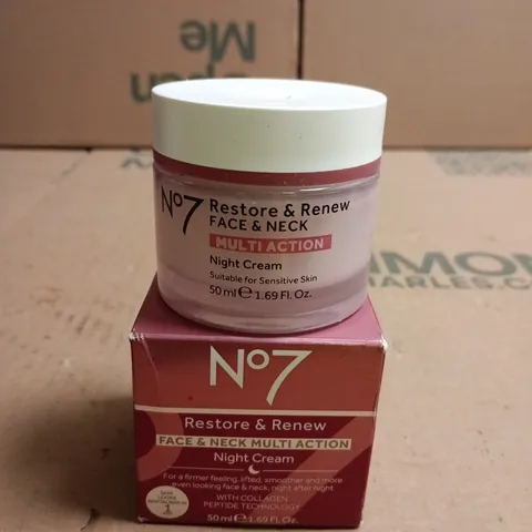 NO7 RESTORE & RENEW FACE & NECK NIGHT CREAM – 50 ML (MULTI ACTION)