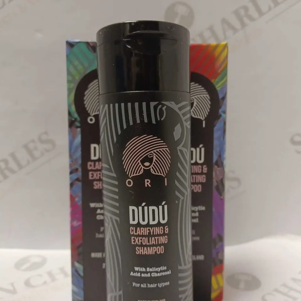 LOT OF 2 X 200ML DÚDÚ CLARIFYING & EXFOLIATING SHAMPOO
