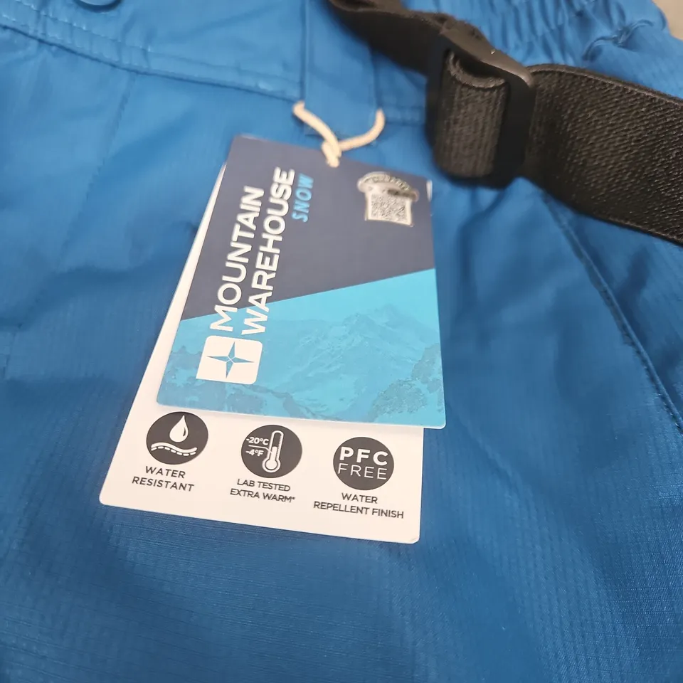 MOUNTAIN WAREHOUSE DUSK II SKI PANT BLUE SIZE S/P WITH TAGS