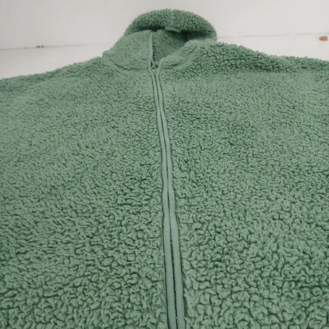 M&S GREEN FLEECE JACKET – UK SIZE L