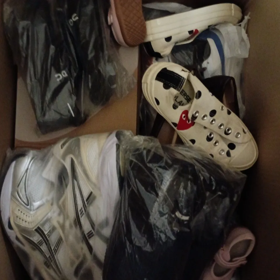 APPROXIMATELY 10 ASSORTED PAIRS OF FOOTWEAR PRODUCTS IN VARIOUS STYLES & SIZES