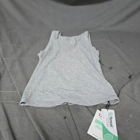 TALA 365 SCULPTING LOUNGE 2 WAY RACER VEST IN GREY MARL SIZE L