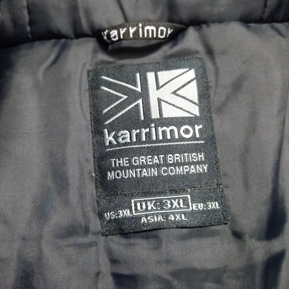 KARRIMOR WQEATHERTITE BLACK COAT - SIZE 3XL