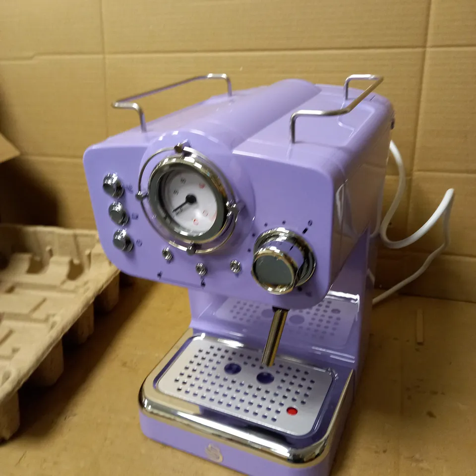 SWAN RETRO PUMP ESPRESSO MACHINE - PURPLE