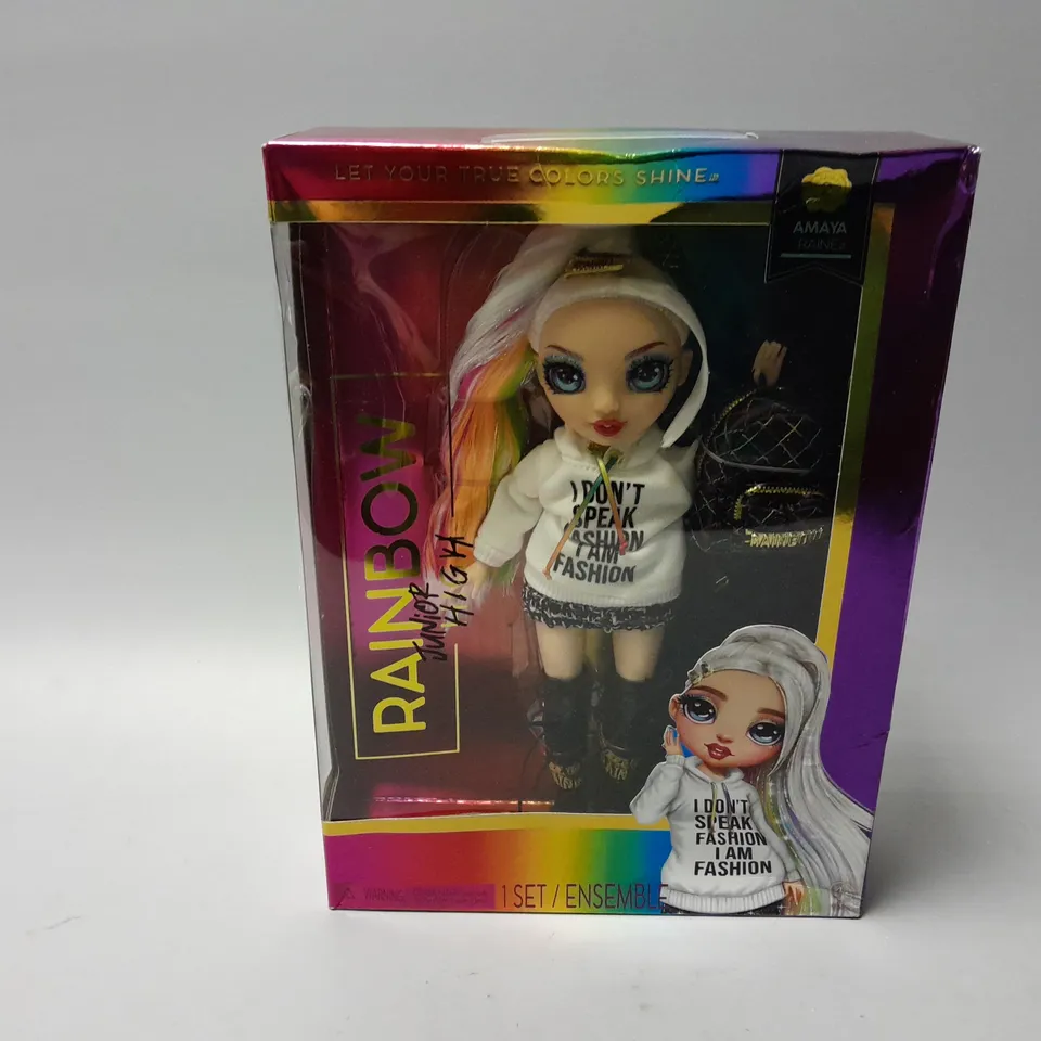 BOXED RAINBOW HIGH JUNIOR HIGH DOLL- AMAYA RAINE