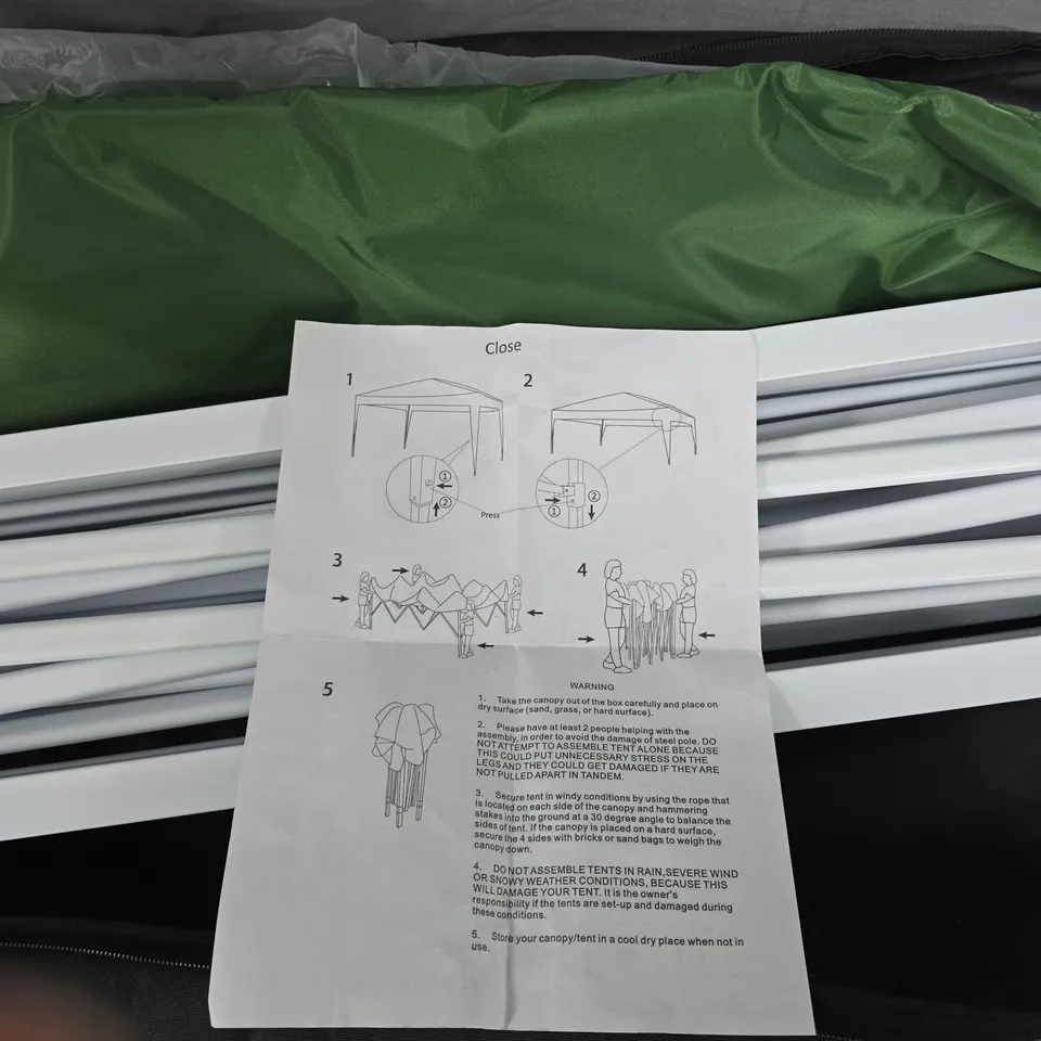 POP-UP GARDEN CANOPY TENT WITH ALUMINIUM FRAME AND CARRY BAG