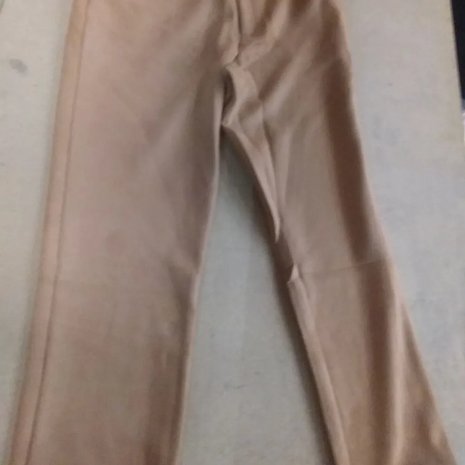BOX OF APPROXIMATELY 12 MARLA WYNNE STRETCH FAUX SUEDE JEANS DARK CAMEL - SIZE 18
