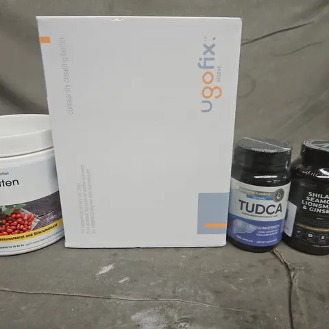 APPROX 10 ASSORTED ITEMS TO INLCUDE - ROSEHIP POWDER SUPPLEMENT; TUDCA CAPSULES; SHILAJIT/LION'S MANE/GINSENG CAPSULES