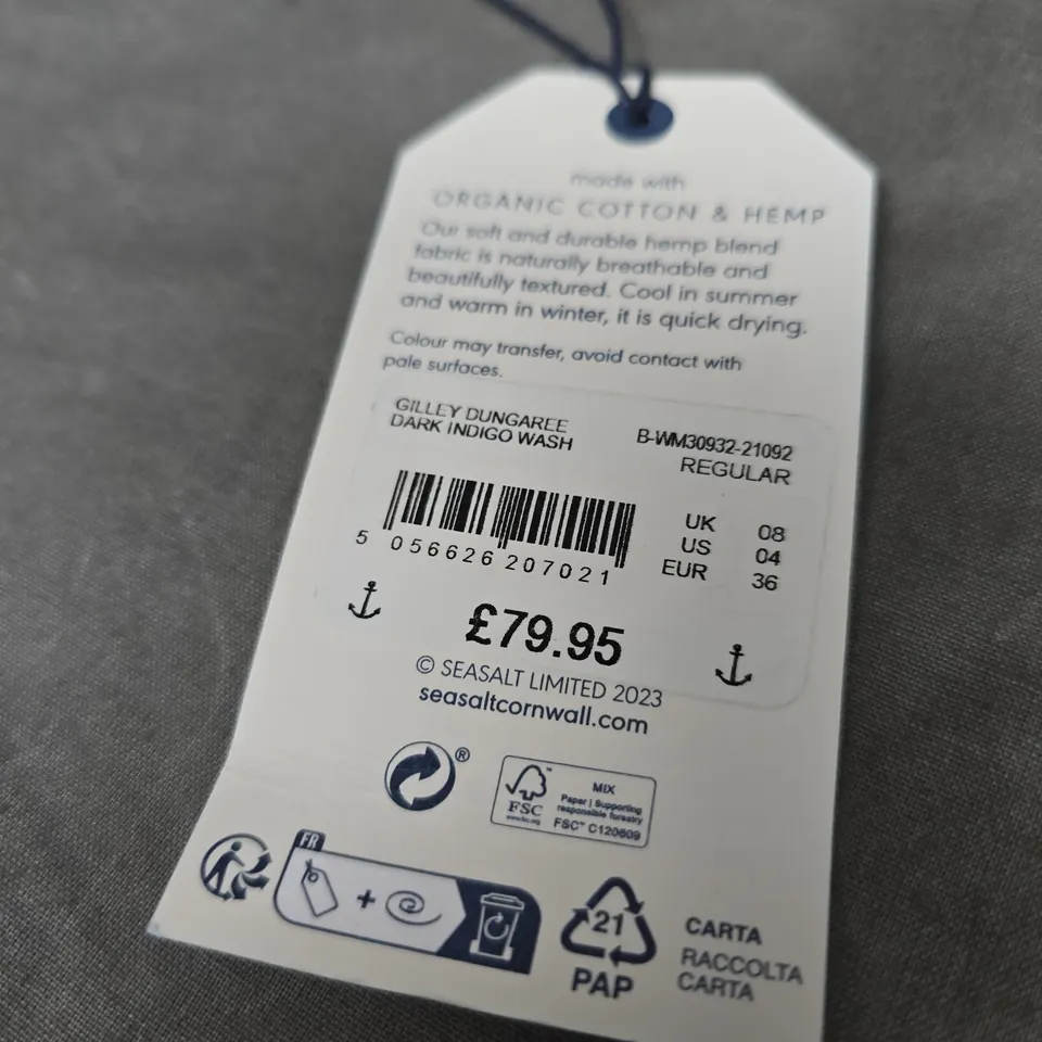 SEASALT CORNWALL GILLEY DUNGAREE - SIZE 8