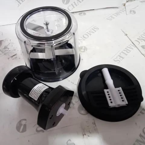 COOKS ESSENTIALS 5 BLADE PRESS CHOPPER WITH STORAGE LID - BLACK