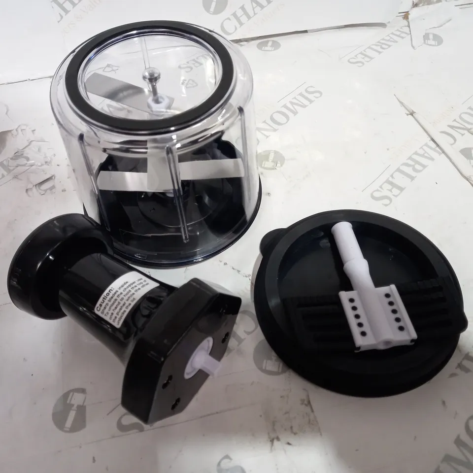 COOKS ESSENTIALS 5 BLADE PRESS CHOPPER WITH STORAGE LID - BLACK	