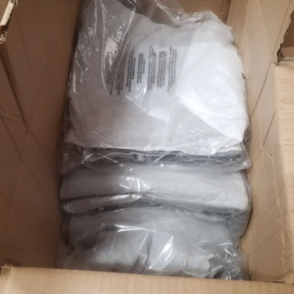 BOX CONTAINING APPROXIMATELY 5 BRAND NEW SIMPLY BE SILVER METALLIC COATED STRAIGHT LEG JEANS - SIZE 20