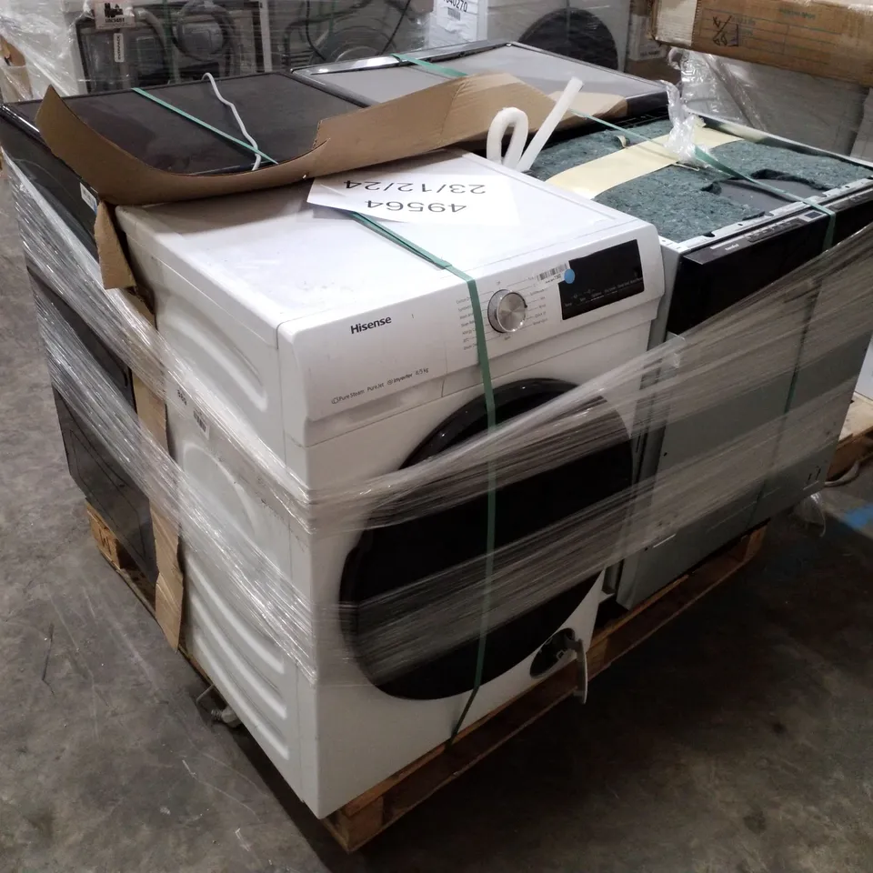 PALLET OF APPROXIMATELY 4 UNPROCESSED RAW RETURN WHITE GOODS TO INCLUDE