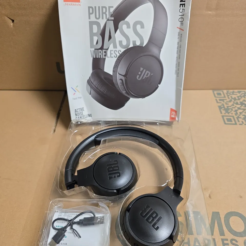 JBL TUNE 510BT WIRELESS ON-EAR HEADPHONES – BLACK, BOXED
