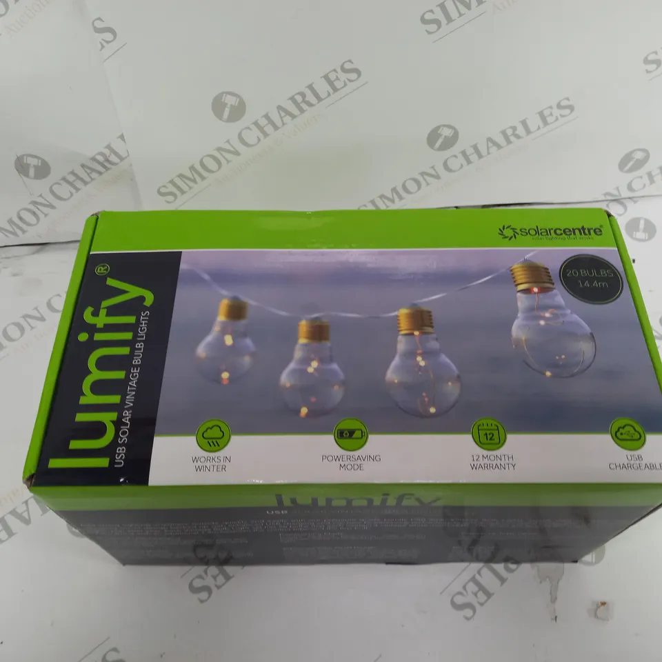 SOLARCENTRE LUMIFY USB SOLAR VINTAGE BULB LIGHTS 