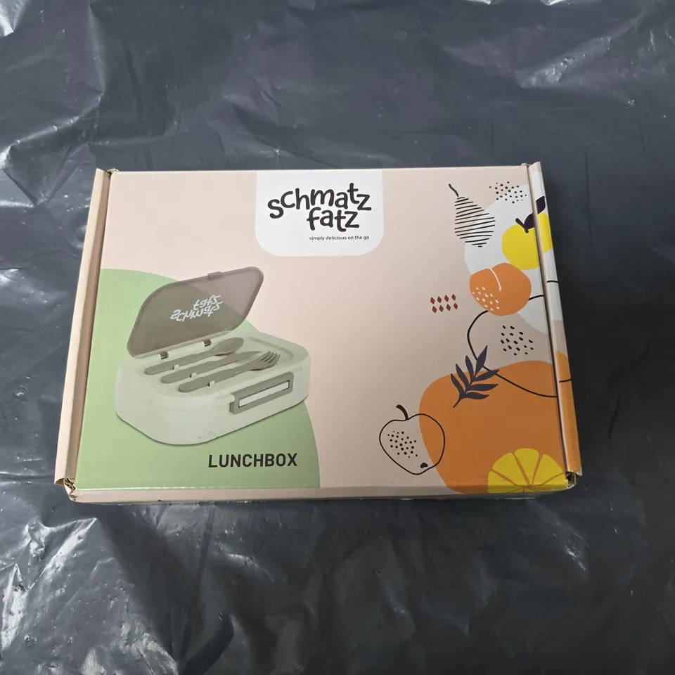 LUNCH BOX WITH COMPARTMENTS FOOD CONTAINER W/ CUTLERY SNACK BOX BPA-FREE GREEN