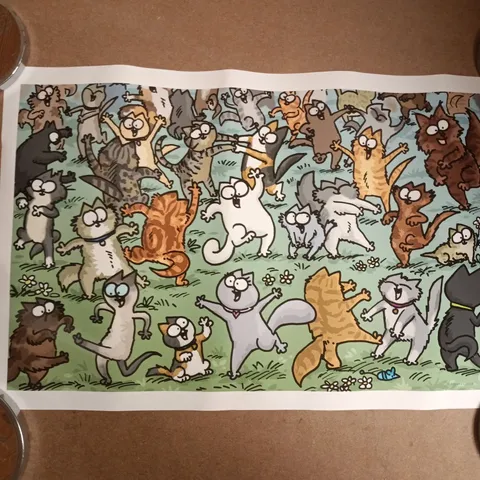 SIMON'S CAT "PARTY FELINES" ART PRINT