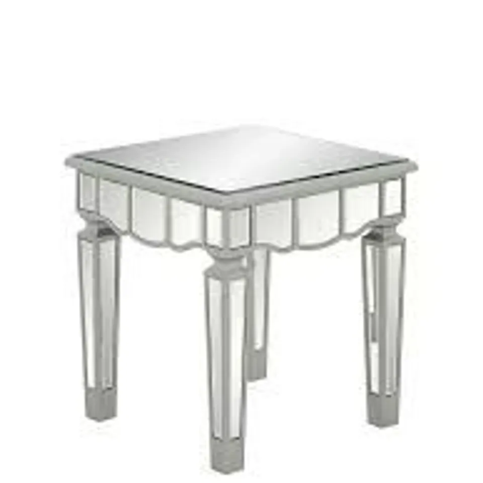 BOXED MIRAGE MIRRORED LAMP TABLE