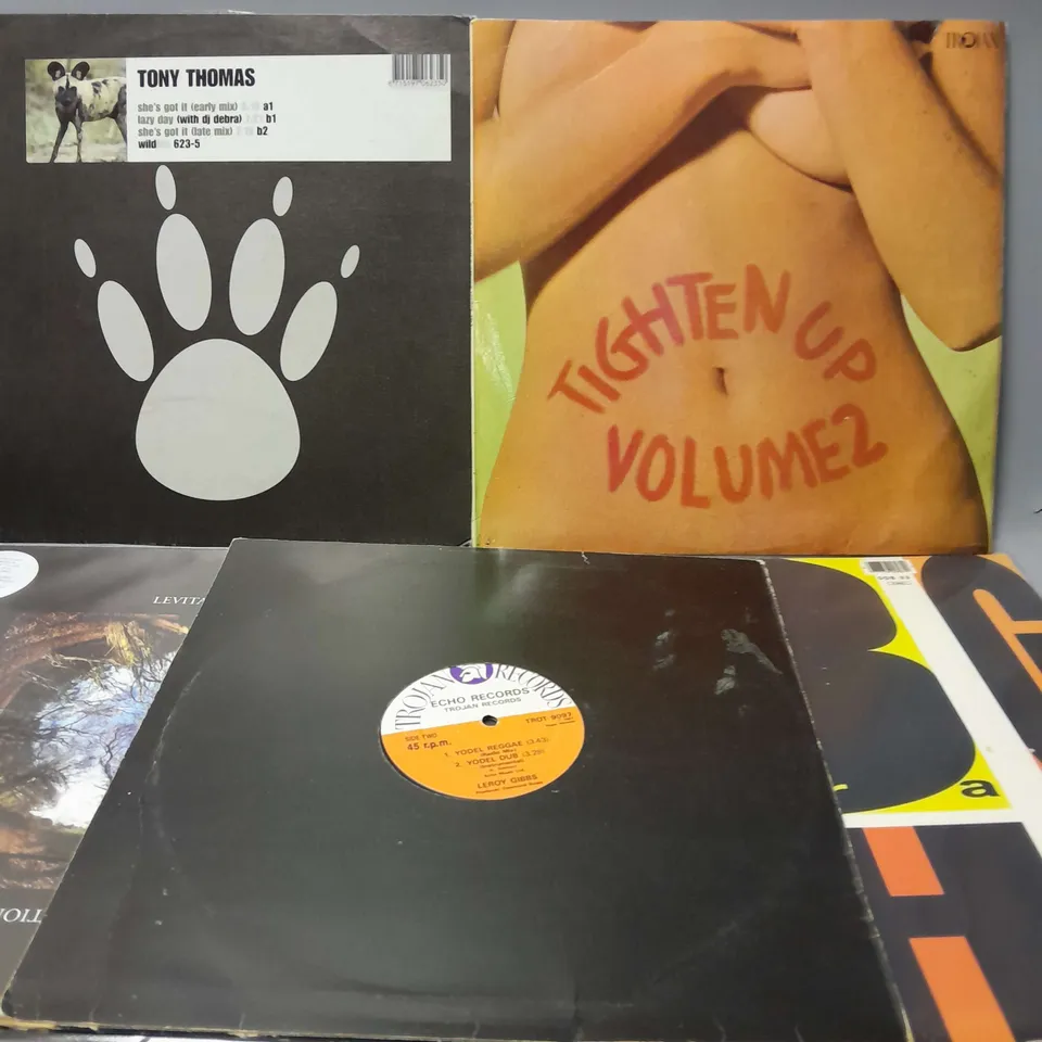 10 ASSORTED VINYL RECORDS TO INCLUDE LEVITATION, DURANDURAN – BIG THING, TROJAN TIGHTEN UP VOLUME2, ETC