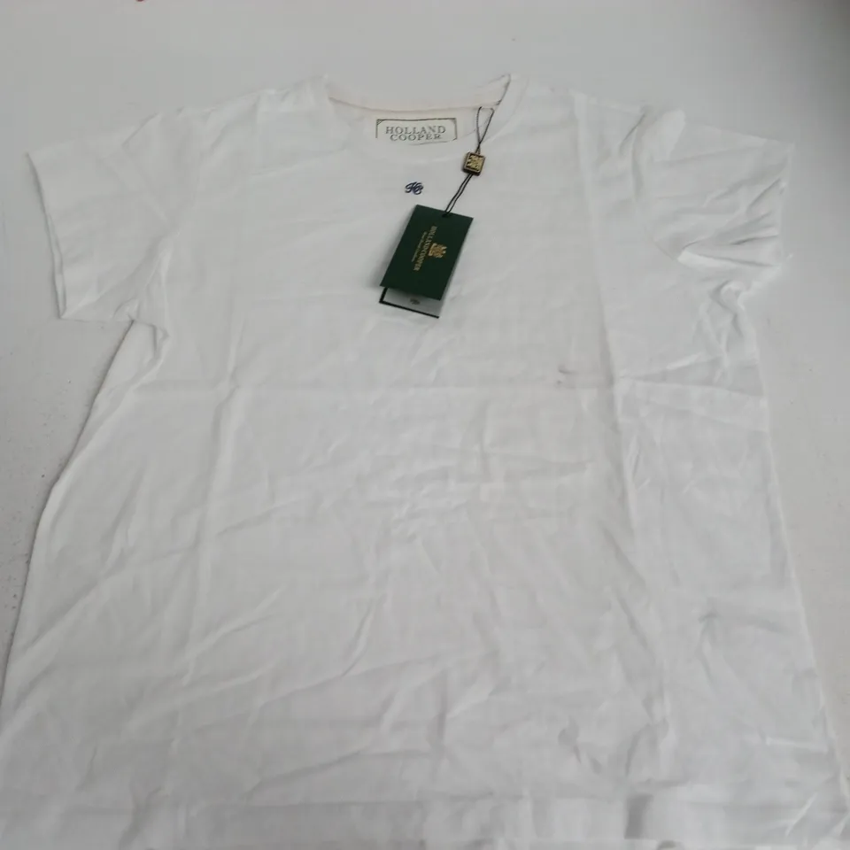 HOLLAND COOPER MONOGRAM TEE IN WHITE - LARGE
