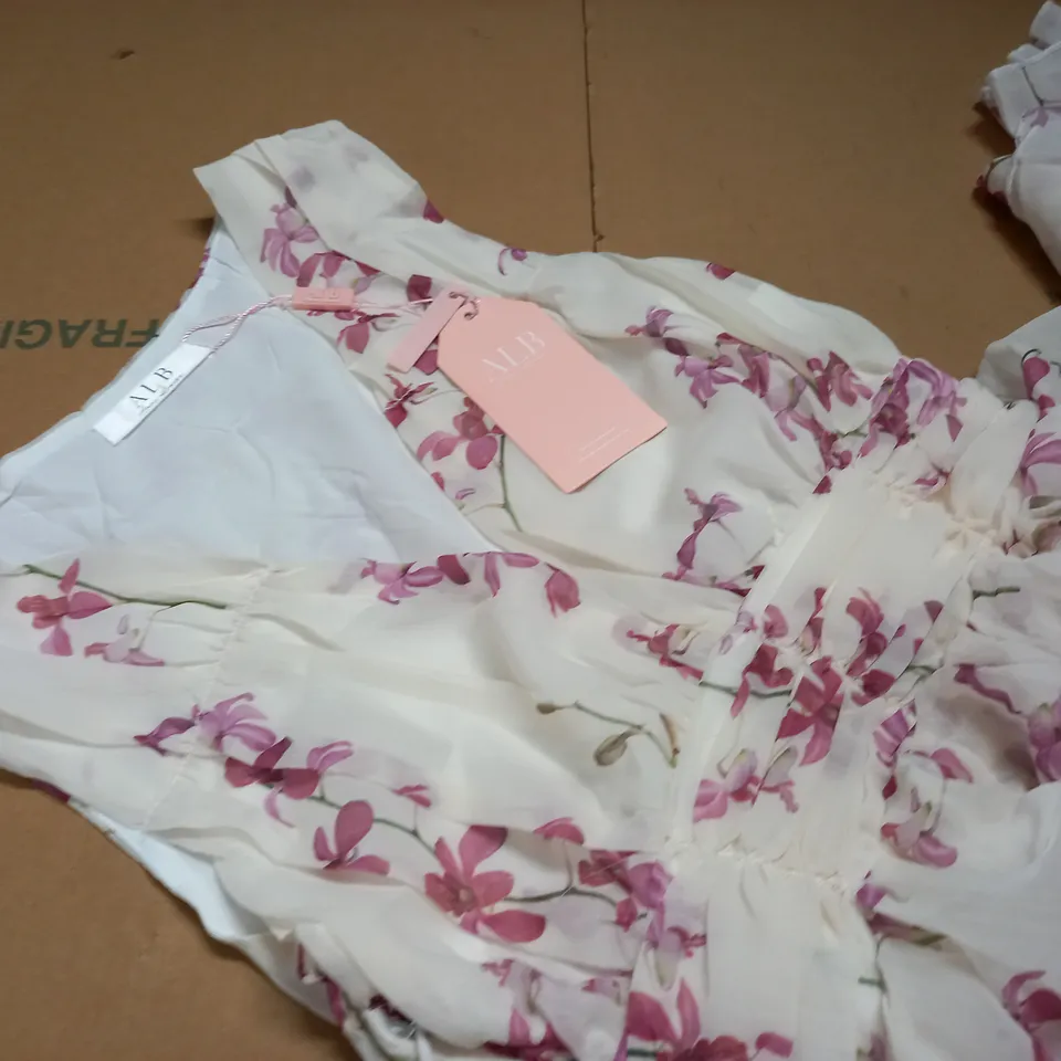 ANNE-LOUISE FLORAL RUFFLE TIERED DRESS - SIZE UNSPECIFIED