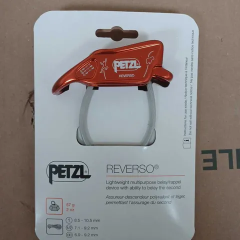 PETZL REVERSO LIGHTWEIGHT MULTIPURPOSE BELAY/RAPPEL DEVICE RED ORANGE