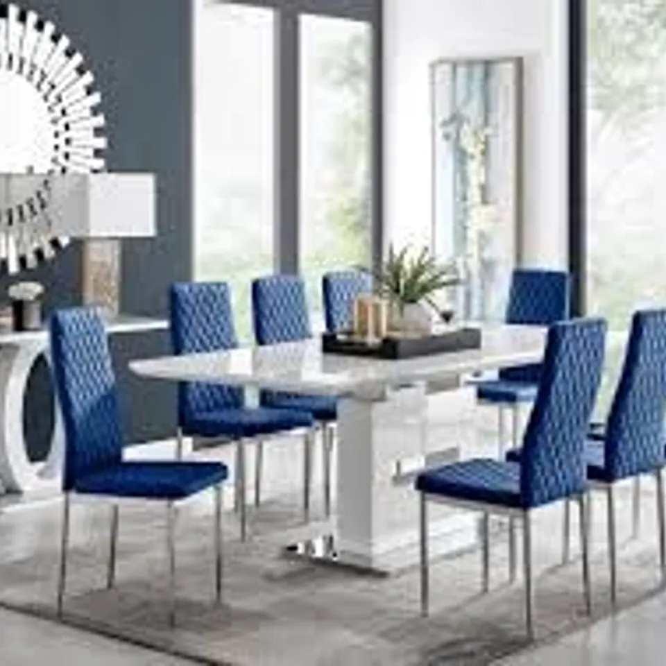 BOXED AREZZO LARGE EXTENDING DINING TABLE (3 BOXES)
