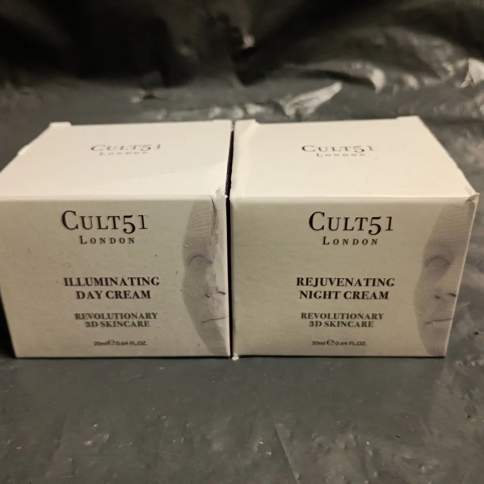 CULT 51 ILLUMINATING DAY CREAM AND REJUVENATING NIGHT CREAM - 20ML