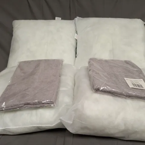 SET OF 4 CUSHIONS WITH PILLOW CASES