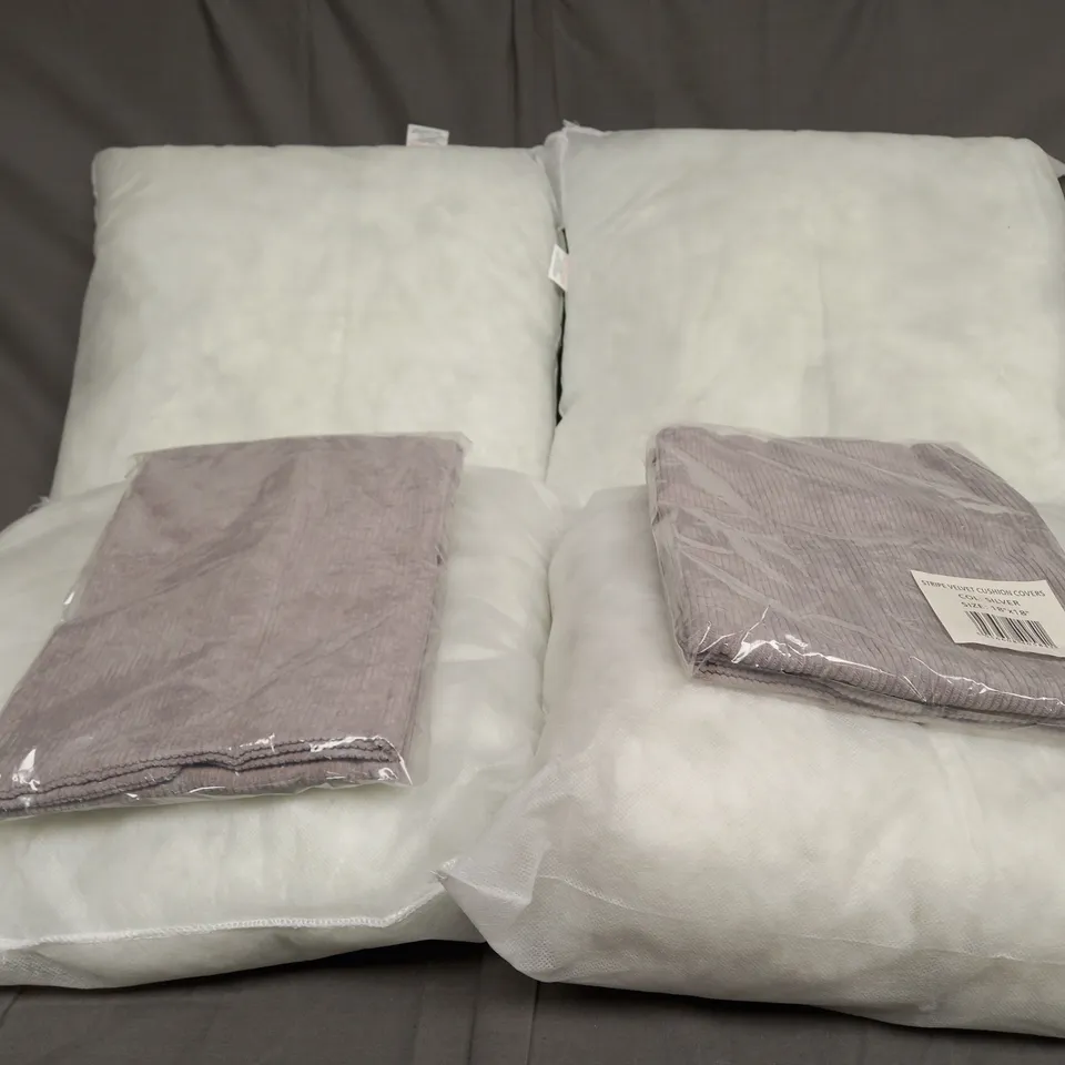 SET OF 4 CUSHIONS WITH PILLOW CASES