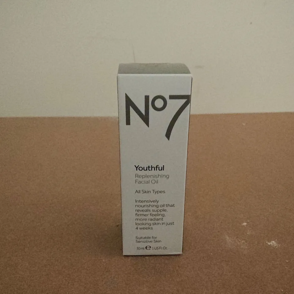 NO7 YOUTHFUL REPLENISHING FACIAL OIL (30ML)