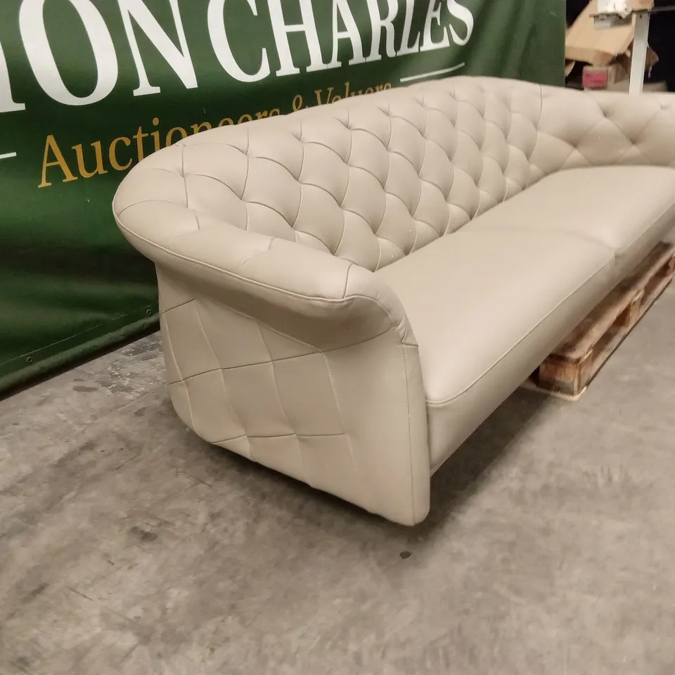 DANETTI LUXE NATURAL LEATHER 3 SEATER SOFA RRP £2799